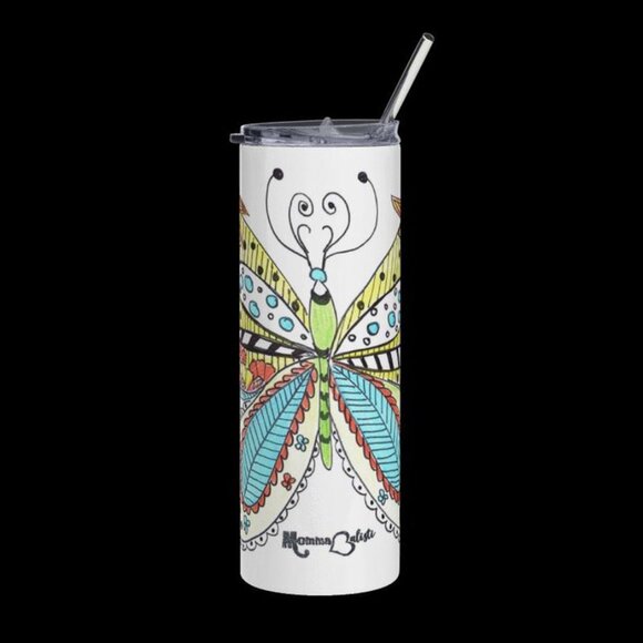 Butterfly Tumbler by Momma Balisti - 20oz Stainless Steel Tumbler @MommaBalisti - Picture 1 of 4